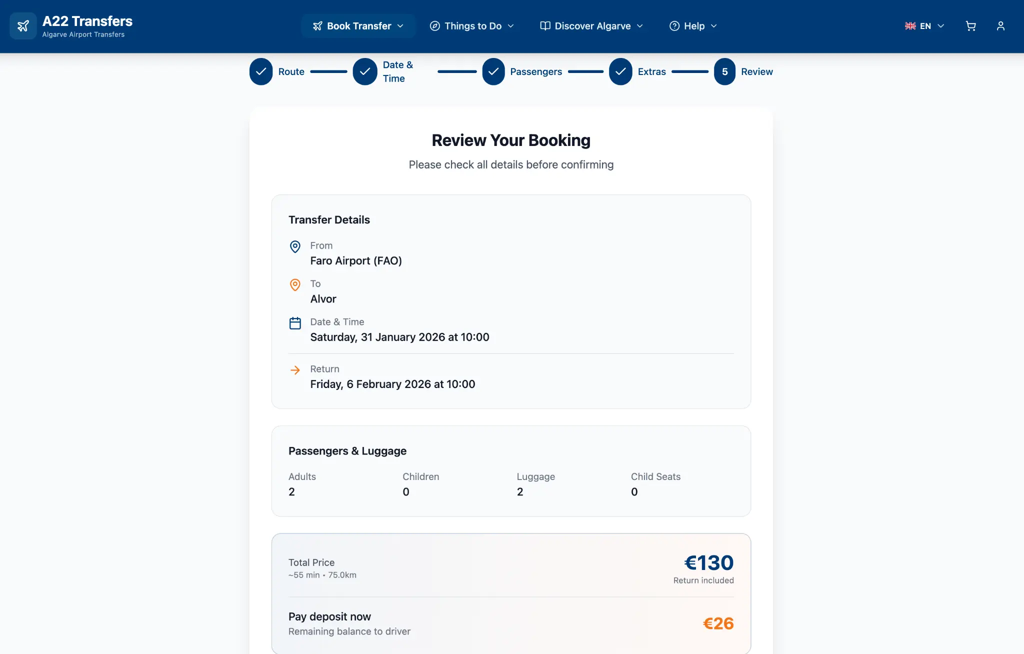 Clear Booking Review
